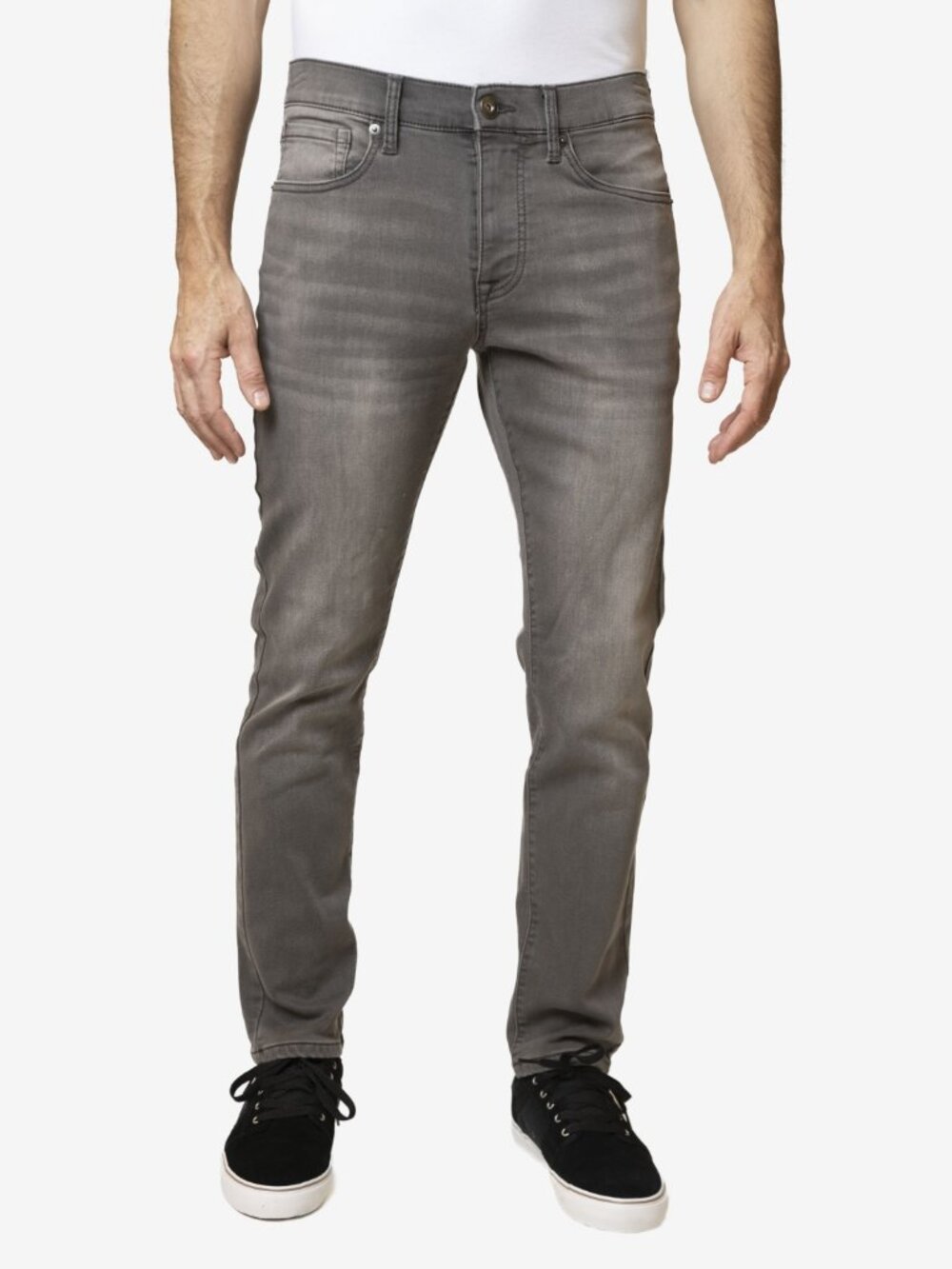 Lazer Men's Maximum Comfort Flex Skinny-Fit Knit Jean - Gray   NWT